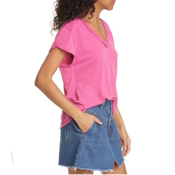 NWT Free People Kaylen Cotton Blend Tee - Picture 4 of 6